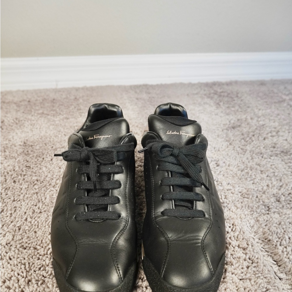 Salvatore Ferragamo Pring 2 Gancini Leather Sneaker- FINAL SALE - Picture 2 of 5